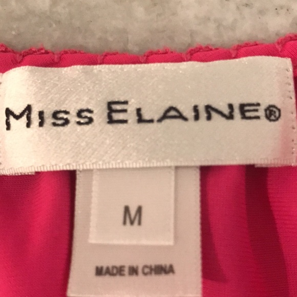 Miss Elaine Night Gown Womens Medium Pink Rose Mid Length Silky Flowy Minimalist - Picture 5 of 8